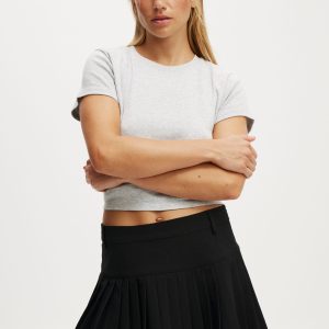 Luis Suiting Pleated Skirt