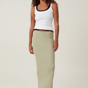Staple Rib Maxi Skirt