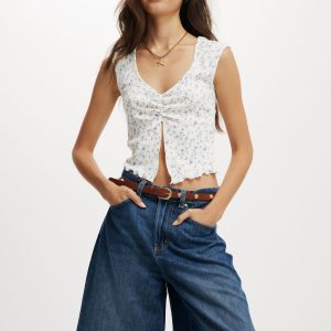 Lyocell Wide Denim Jort