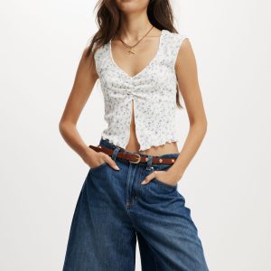 Lyocell Wide Denim Jort