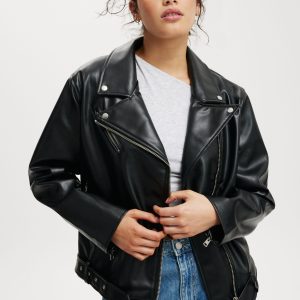Roman Faux Leather Biker Jacket