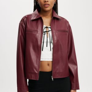 Ivy Faux Leather Jacket