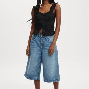 90 S Baggy Denim Jort