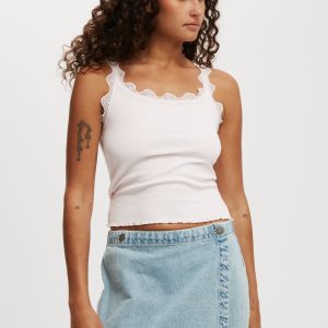 Wrapped Denim Mini Skirt