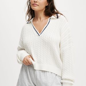 Coco Cotton Long Sleeve Polo