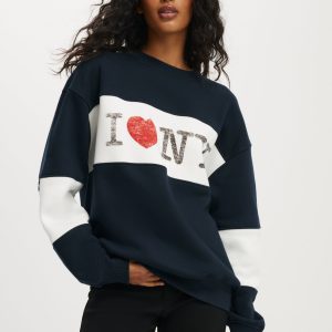 I Love NY Graphic Crew Sweatshirt