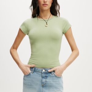 Micro Low Denim Skirt