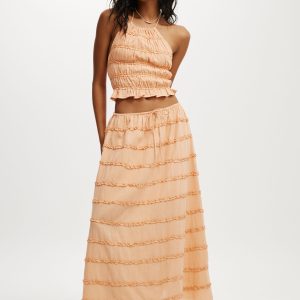 Jet Set Tiered Maxi Skirt