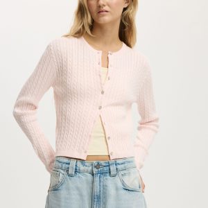 Cotton Crew Neck Cardigan