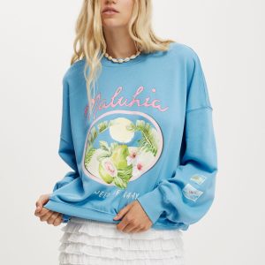 Fleece Graphic Crew Sweatshirt