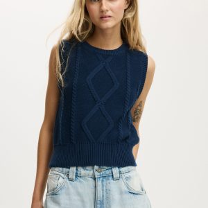 Cotton Cable Vest
