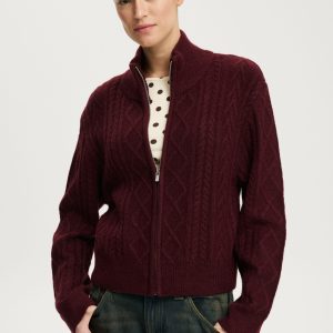 Cable Knit Bomber
