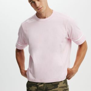 Cropped Fit Panel T-Shirt