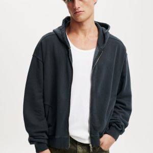 Cropped Zip Up Hoodie