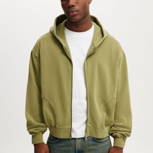 Cropped Zip Up Hoodie