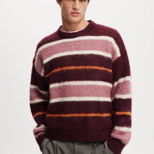 Box Fit Fuzzy Crew Knit