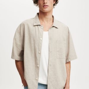 Eli Linen Blend Short Sleeve Shirt