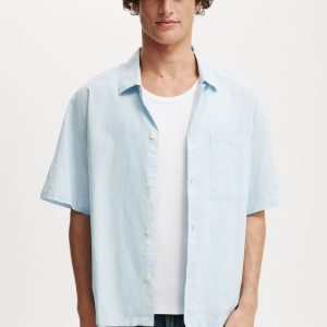 Eli Linen Blend Short Sleeve Shirt