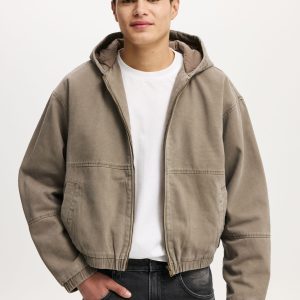 Cropped Hooded Bomber