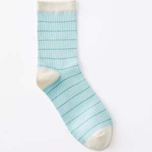 Grid Pattern Crew Sock