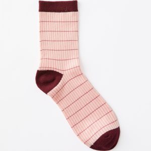 Grid Pattern Crew Sock