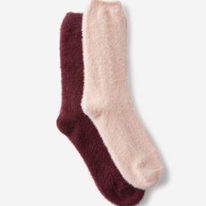 Fluffy Crew Sock 2Pk
