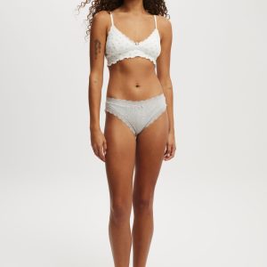 Organic Cotton Lace Bikini Brief