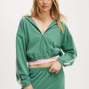 Departure Lounge Crop Hoodie