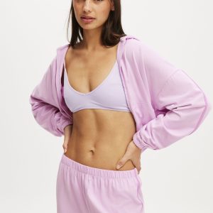 Departure Lounge Crop Hoodie