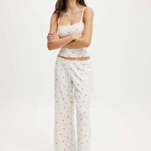 Waffle Wide Leg Pant