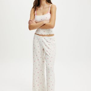 Waffle Wide Leg Pant
