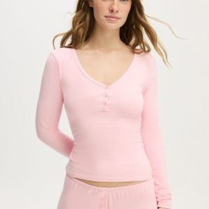 Dreamy Soft Henley Long Sleeve